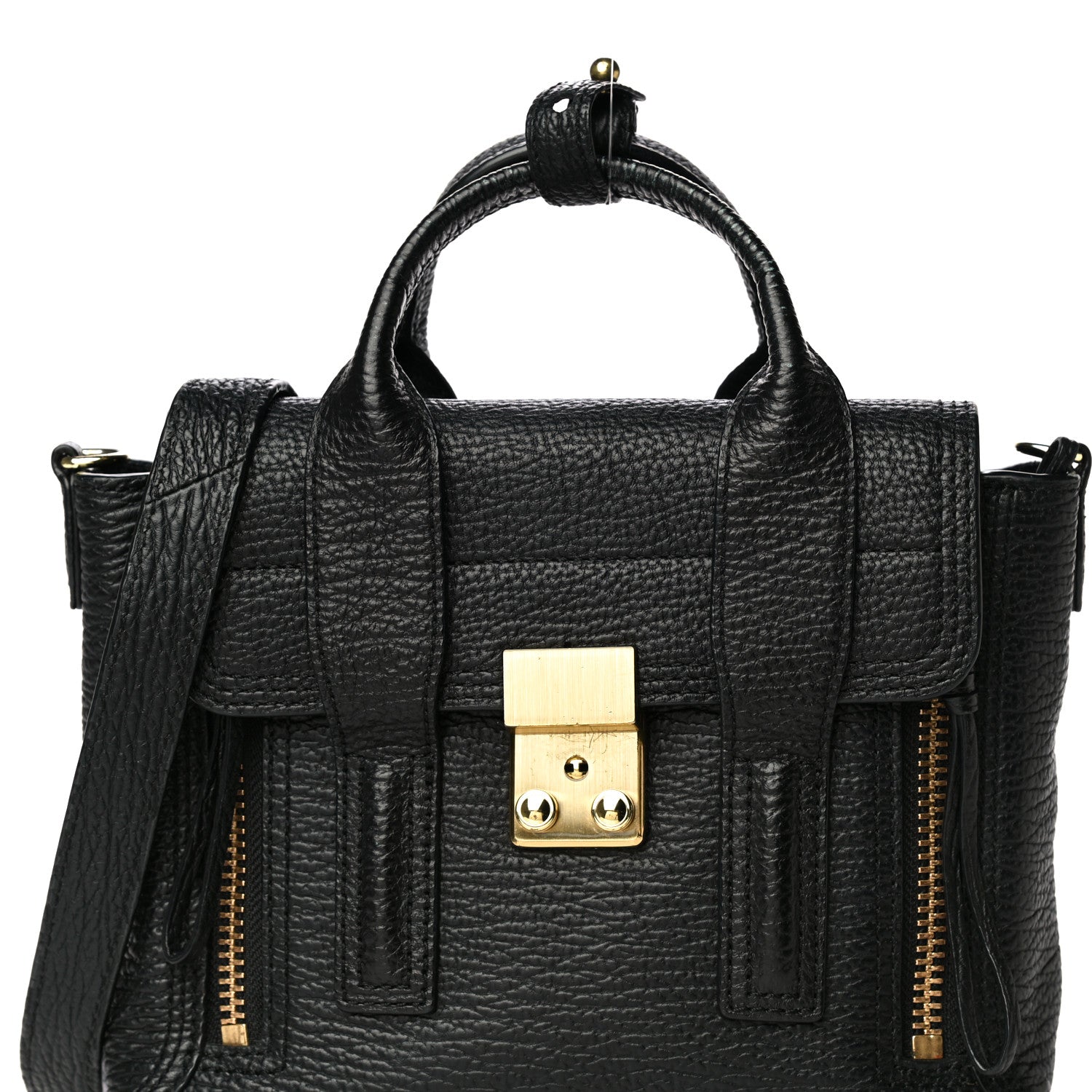 3.1 Phillip Lim Textured Calfskin Mini Pashli Satchel Black 8 of 13