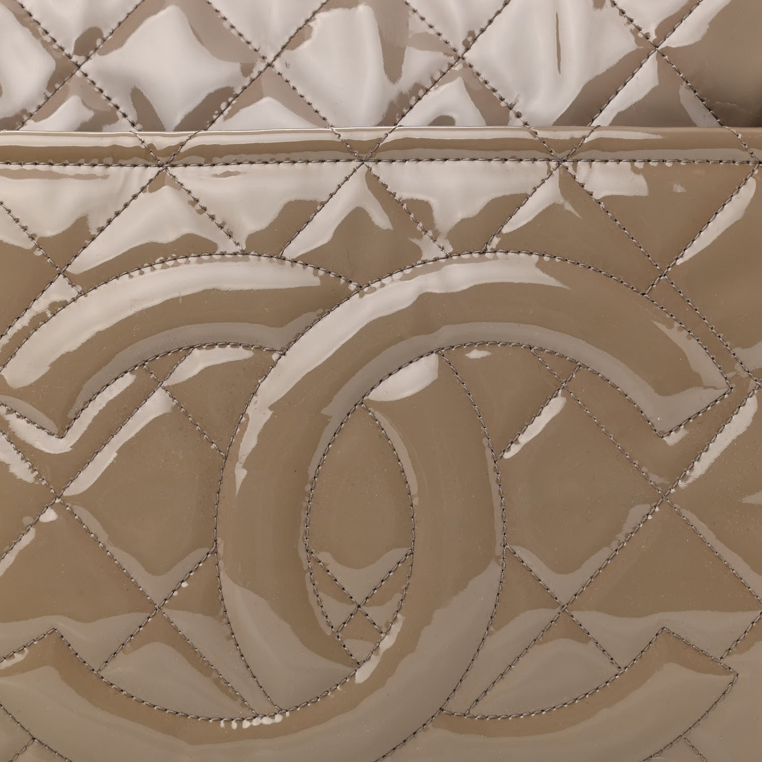 Chanel Patent Quilted Timeless CC Soft Tote Beige 8 of 11