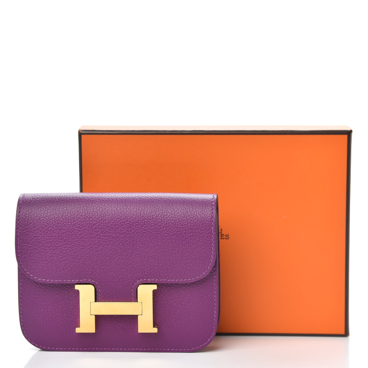 Hermes Evercolor Constance Slim Wallet Anemone 8 of 8