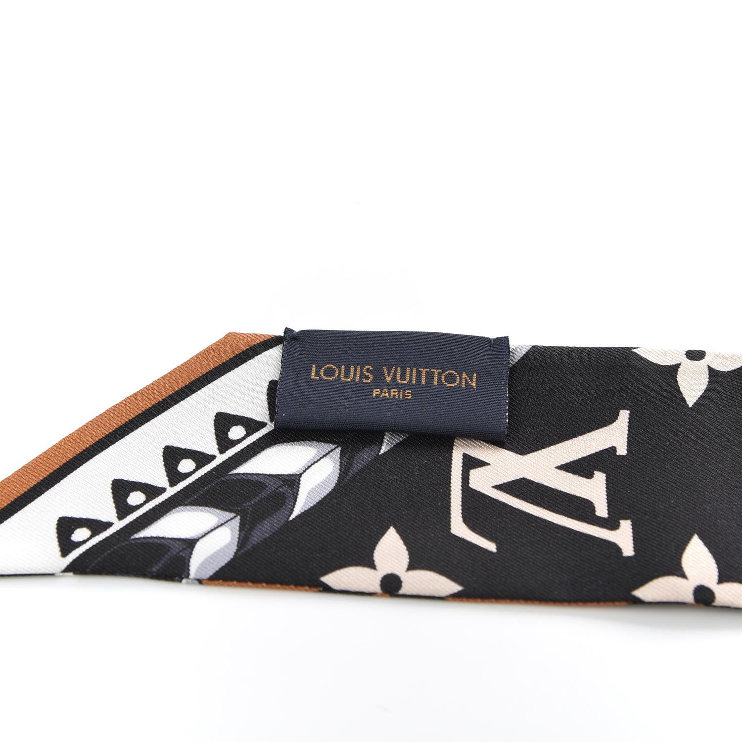 Louis Vuitton Silk Monogram LV Crafty Bi Color BB Bandeau Caramel Black 4 of 4