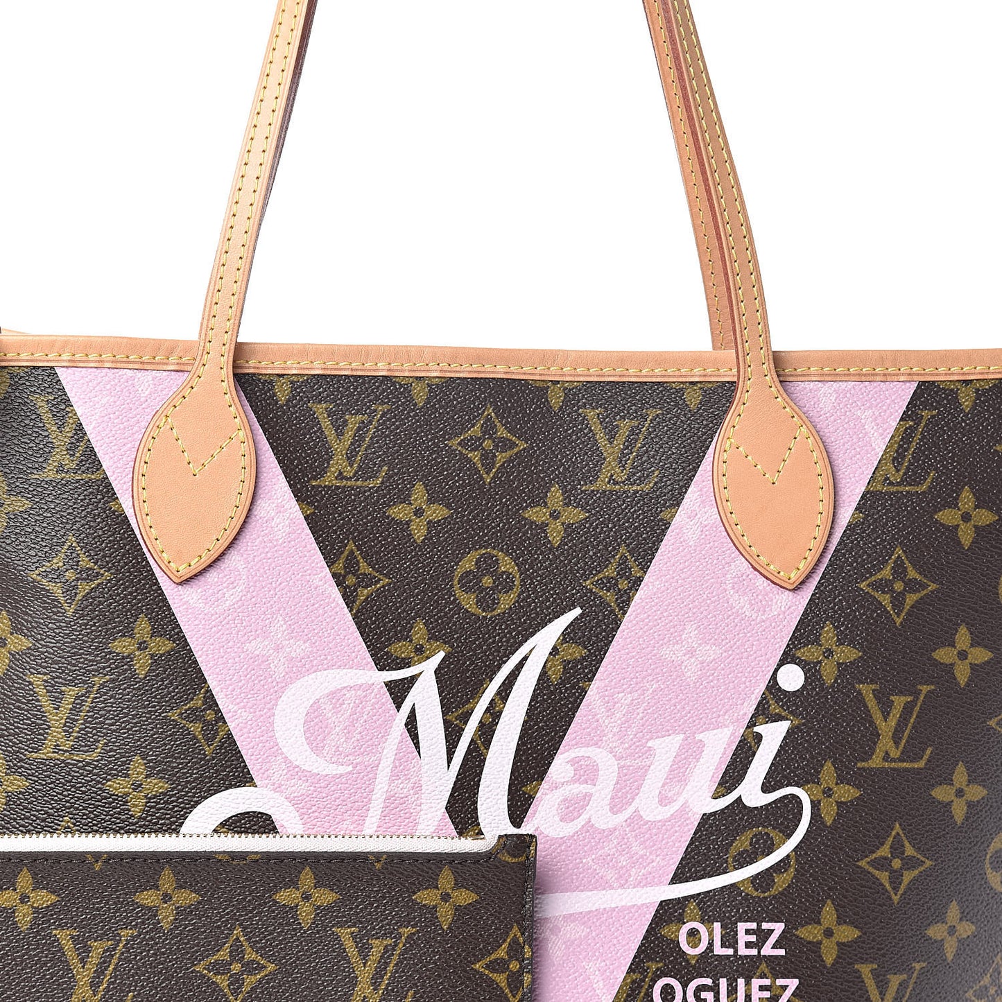 Monogram Maui V Neverfull MM Rose Ballerine