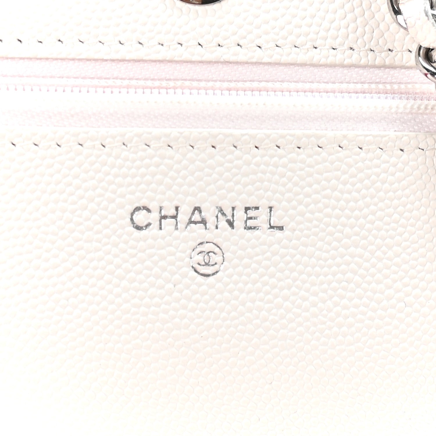 Chanel Caviar Quilted Chanel 19 Wallet on Chain WOC White Pink 6 of 11