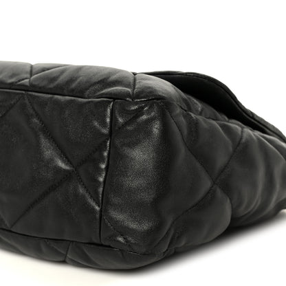 Chanel Lambskin Quilted Maxi Chanel 19 Flap Black 10 of 10