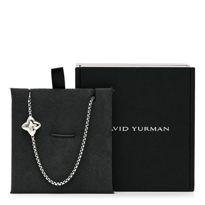 David Yurman Sterling Silver 25mm Quatrefoil Chain Necklace 5 of 5