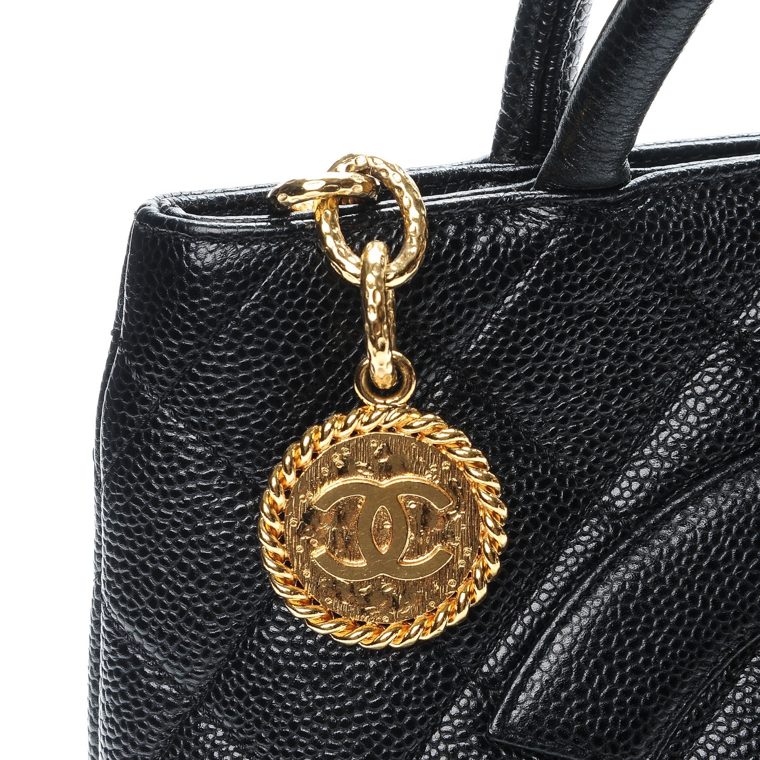 Chanel Caviar Quilted Medallion Tote Black 6 of 8