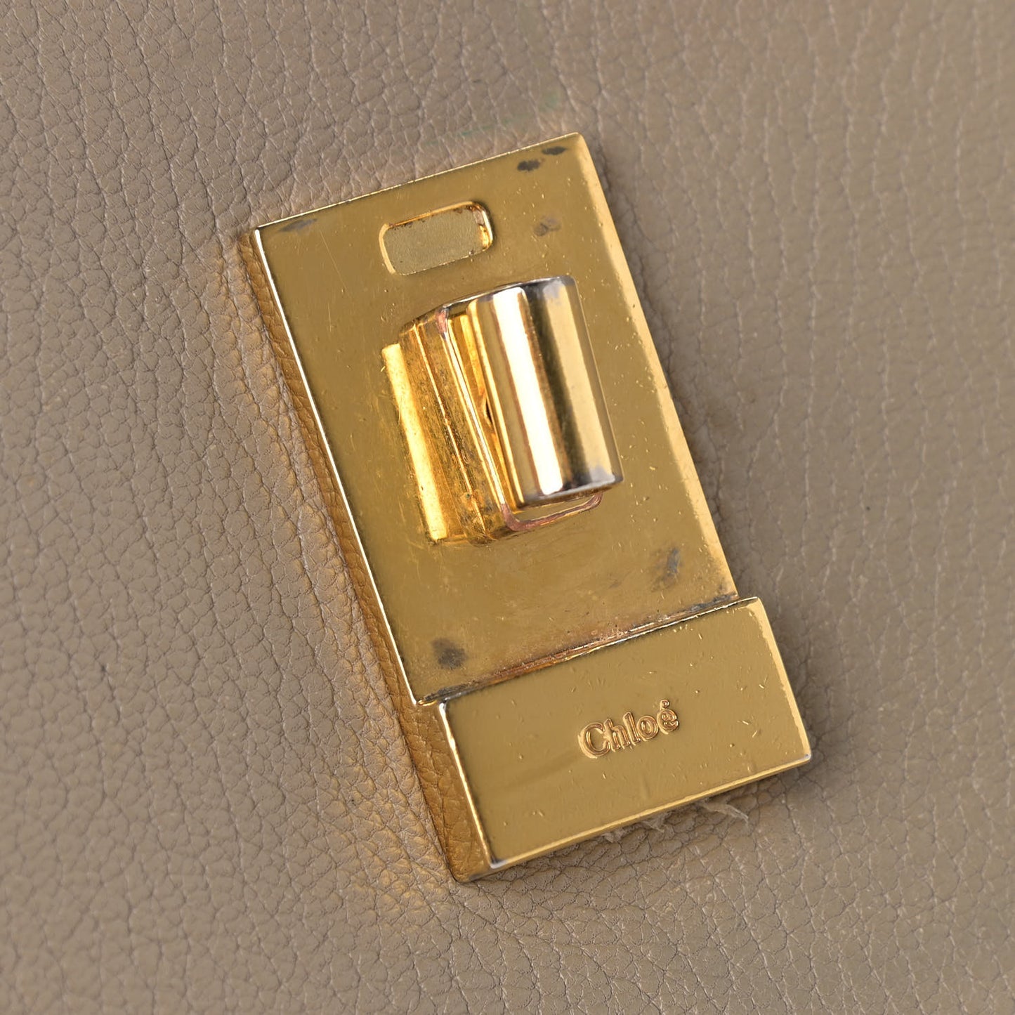 Grained Lambskin Drew Shoulder Bag Motty Grey