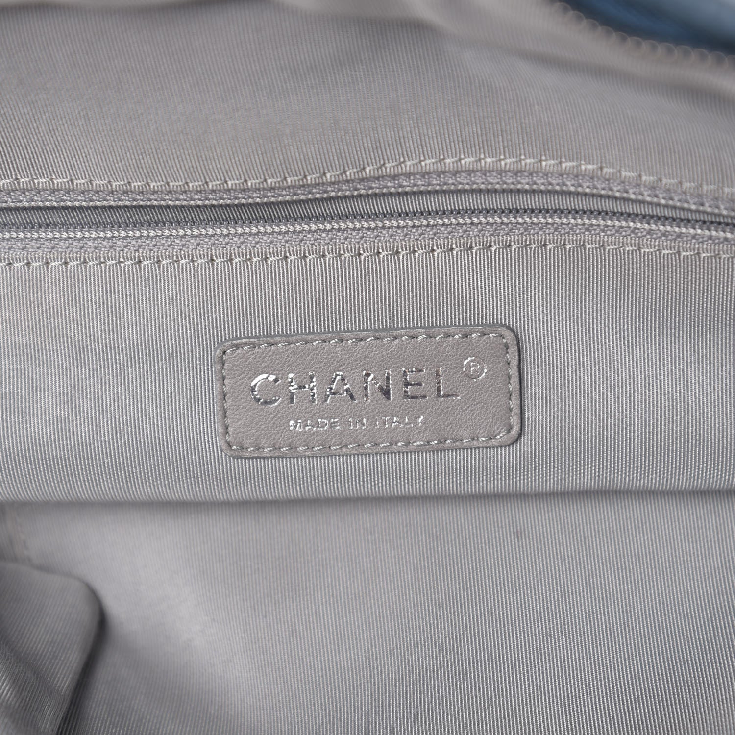 Chanel Nylon Quilted Tweed Stitch Bubble Camera Case Blue 5 of 10