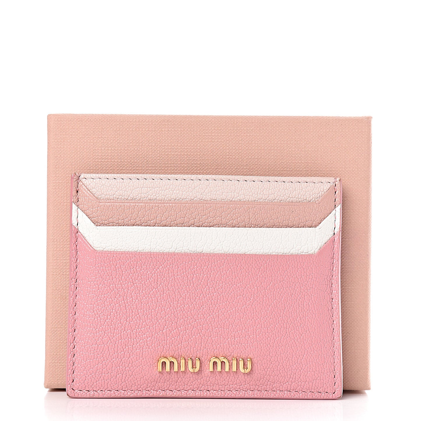 Goatskin Madras Card Case Rosa