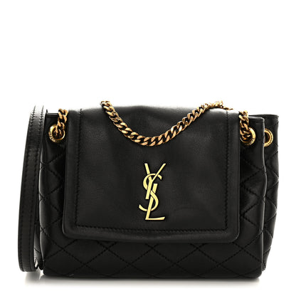 Saint Laurent Lambskin Quilted Monogram Mini Nolita Black 1 of 11