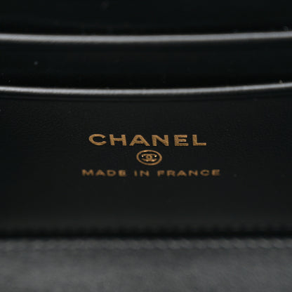 Chanel Caviar Quilted Crystal Hearts Small Vanity Case With Chain Black 7 of 12