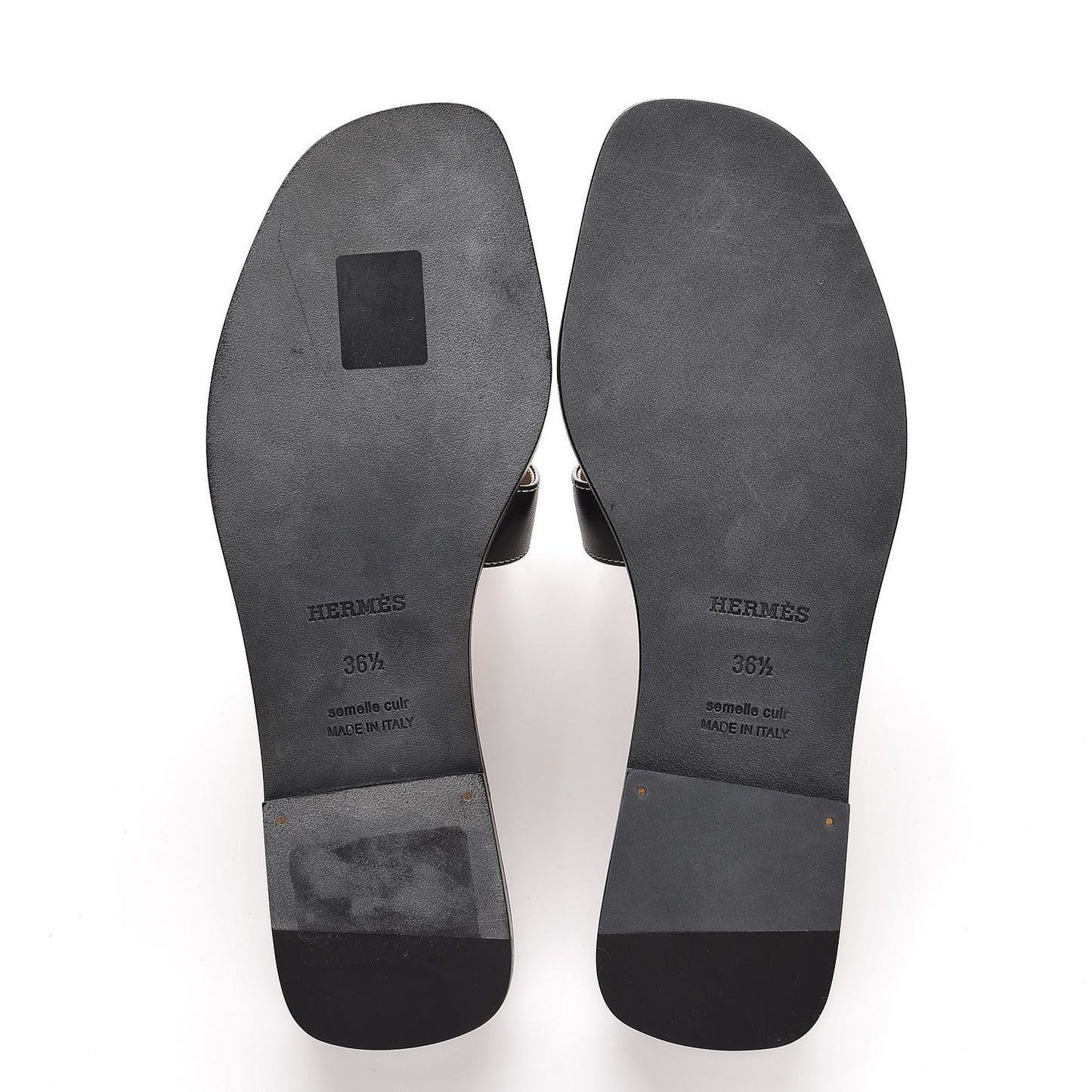 Box Calfskin Oran Sandals 36.5 Black
