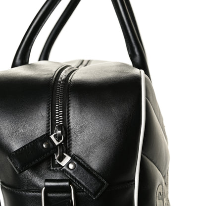 Saint Laurent Calfskin Miles Logo Bowler Duffel Bag Black 11 of 15