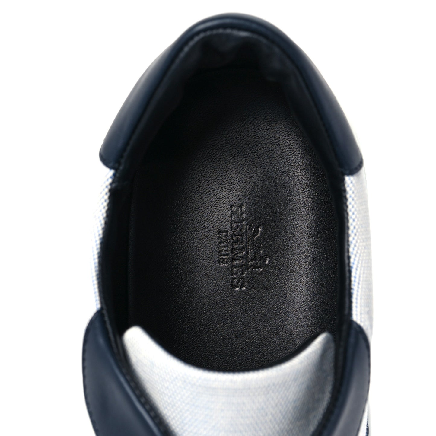 Calfskin Canvas Mens Day Sneakers 43 Bleu Marine