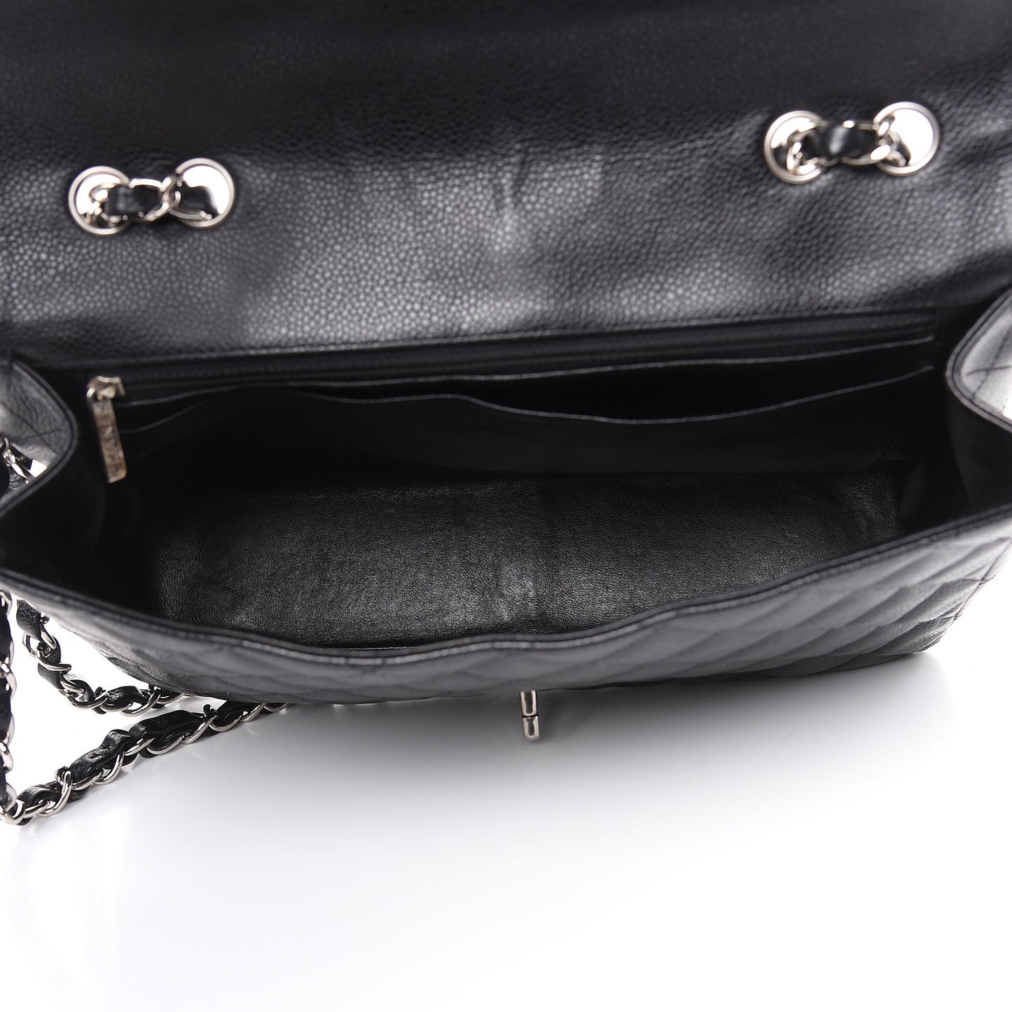 Caviar Quilted Jumbo Single Flap Black
