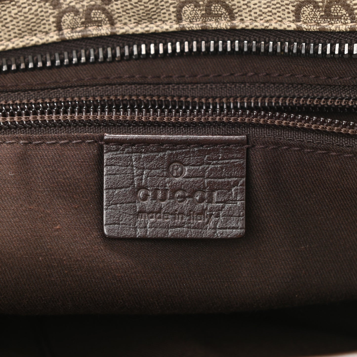 GG Supreme Monogram Small Joy Tote Dark Brown