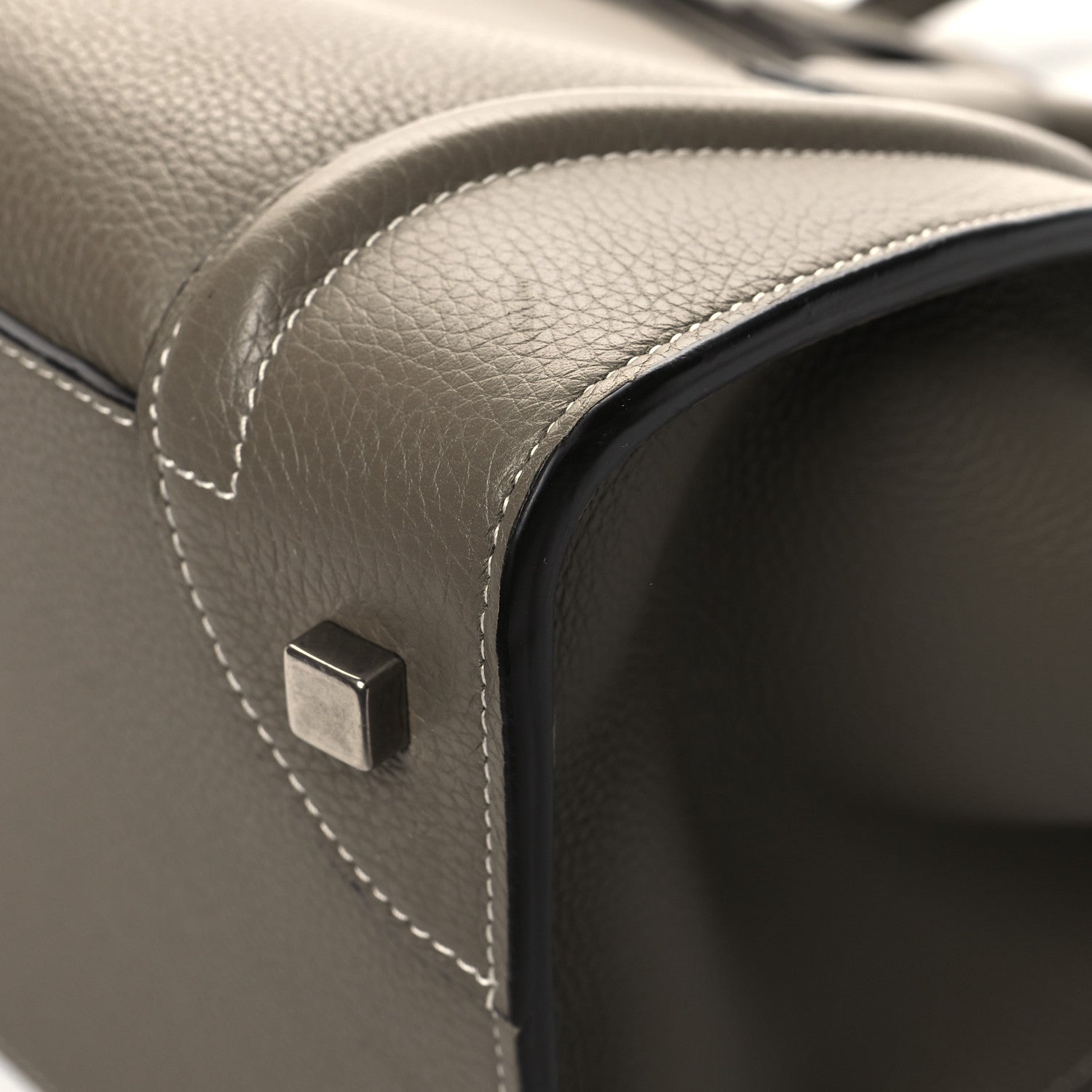 Celine Drummed Calfskin Mini Luggage Souris 13 of 13