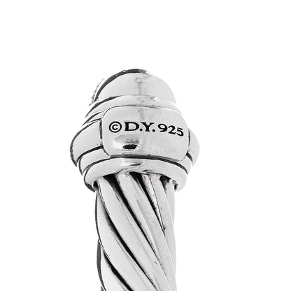 David Yurman Sterling Silver Diamond 7mm Cable Classics Bracelet 3 of 4