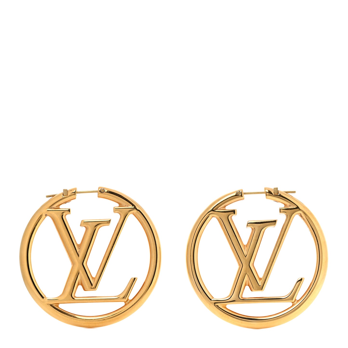 Metal Louise Hoop Earrings Gold
