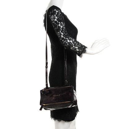 Givenchy Crinkled Patent Calfskin Mini Pandora Black 2 of 7
