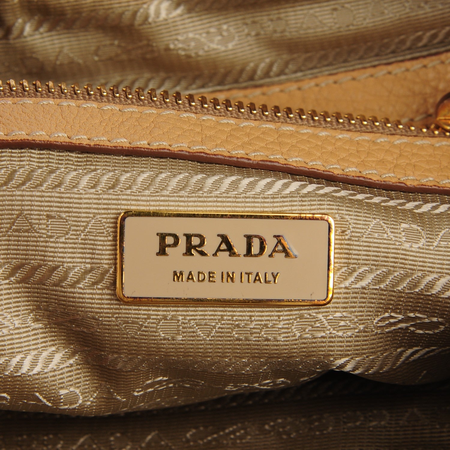 Prada Vitello Daino Shoulder Bag Sabbia 6 of 12