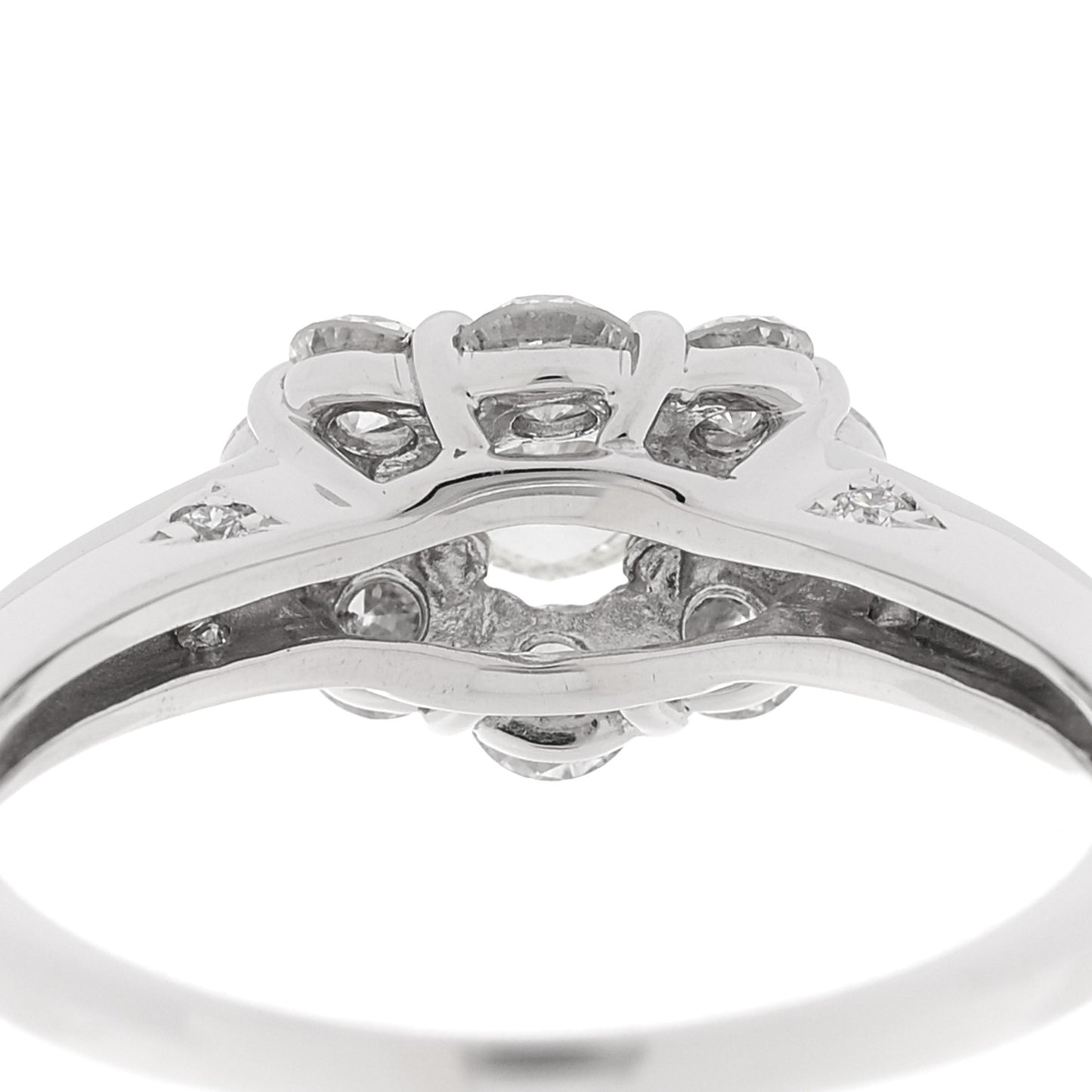 18K White Gold Diamond .30ctw Ring 56 7.75