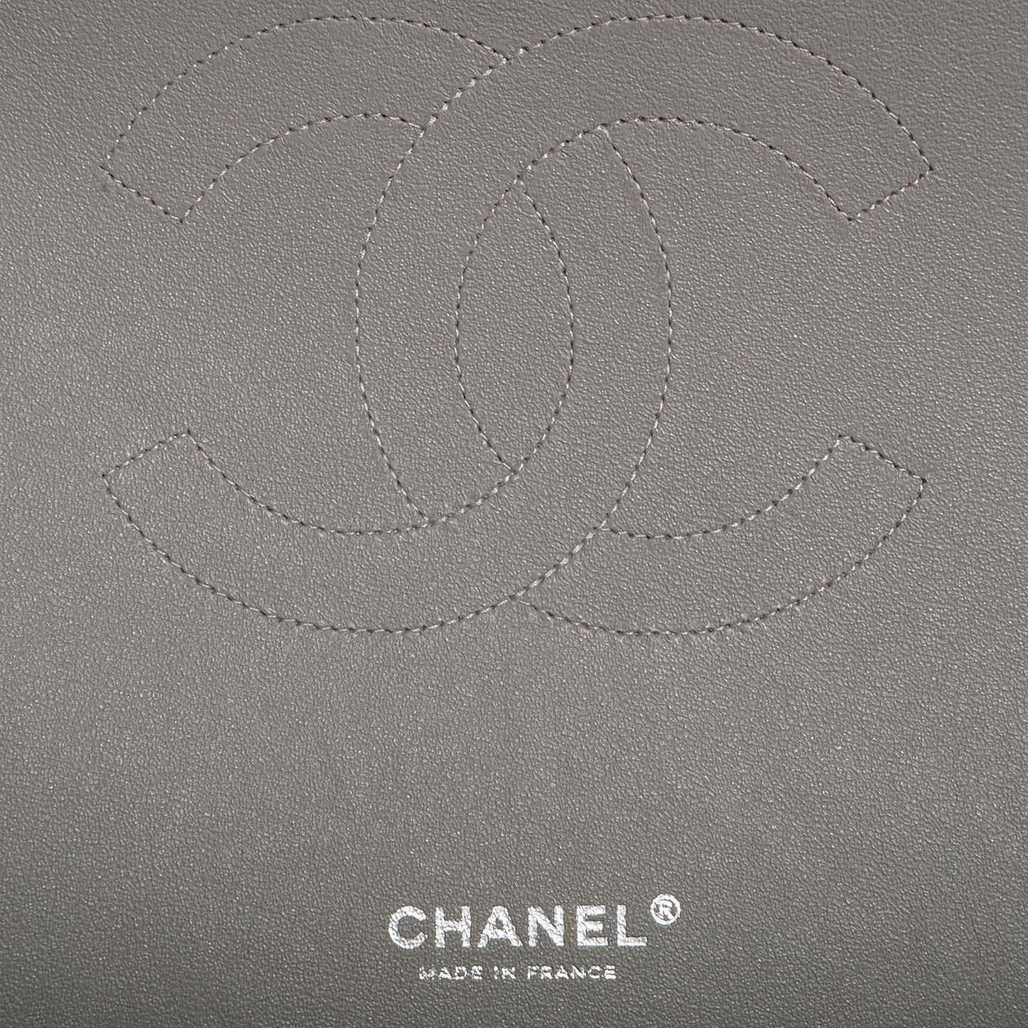 Caviar Maxi Double Flap Light Grey