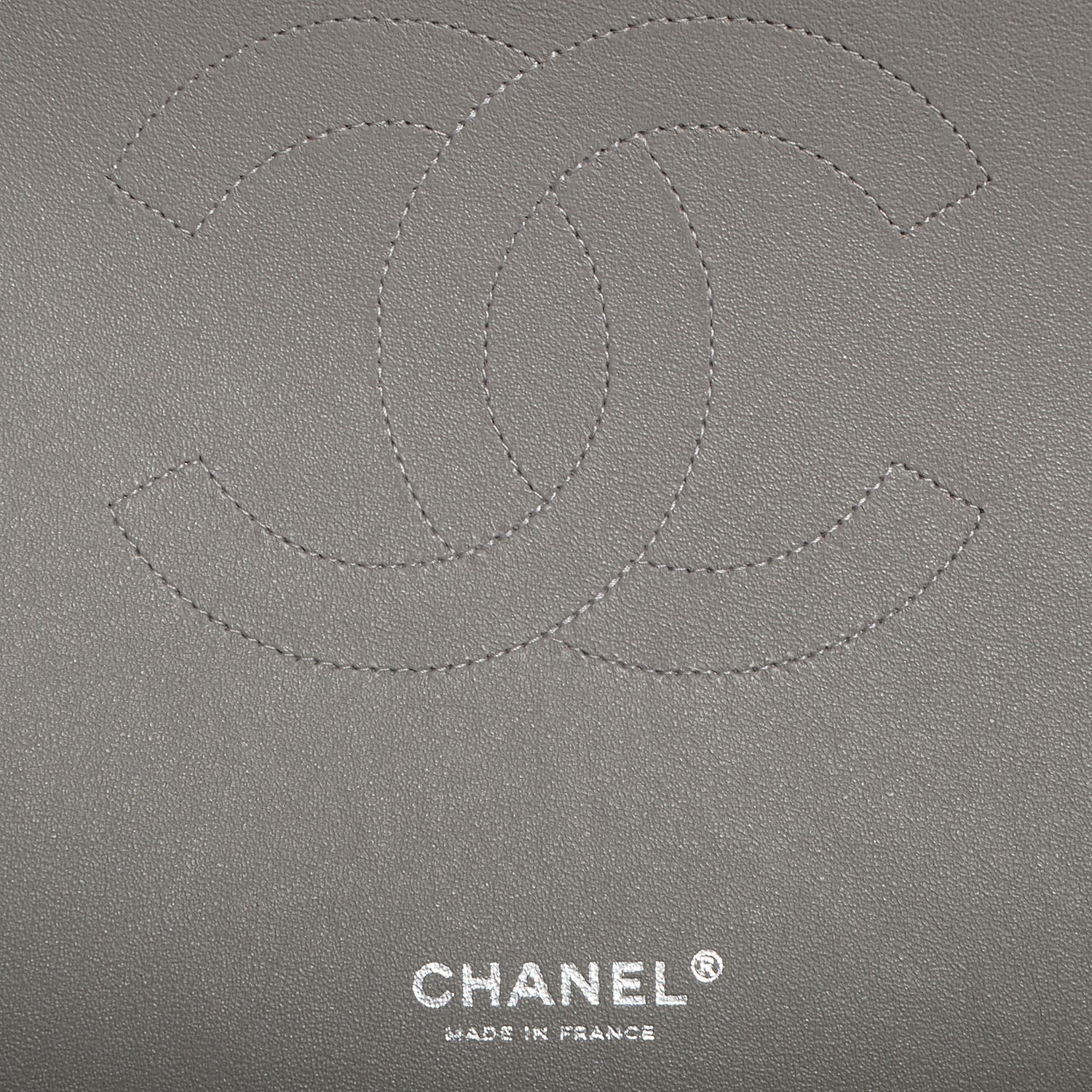 Chanel Caviar Maxi Double Flap Light Grey 6 of 9