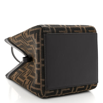 Fendi Fabric Jacquard Vitello Grace FF 1974 Mini Fendi Origami Tobacco Moro Ebano 4 of 9