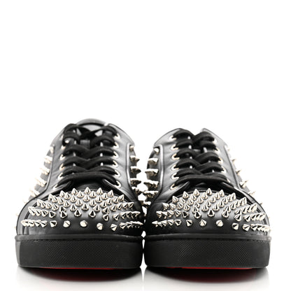 Christian Louboutin Calfskin Mens Vieira Night Spikes Sneakers 43.5 Black 3 of 10