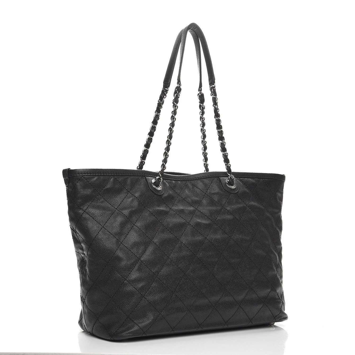 Chanel Grained Calfskin Quilted Large Daily Tote Black 4 of 8