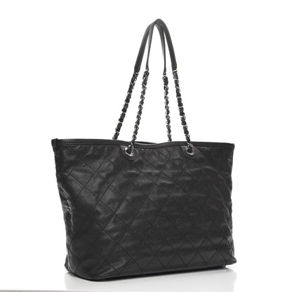 Chanel Grained Calfskin Quilted Large Daily Tote Black 4 of 8