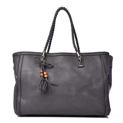 Gucci Pebbled Calfskin Medium Bella Tote Grey 1 of 12