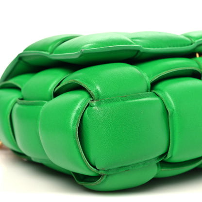 Bottega Veneta Lambskin Maxi Intreccio Padded Chain Cassette Crossbody Bag Racing Green 9 of 10