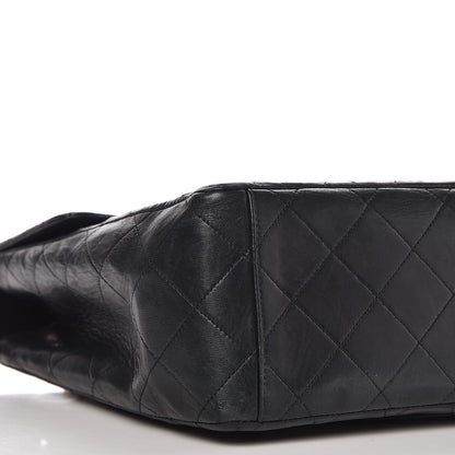 Chanel Lambskin Quilted XL Jumbo Single Flap Black 12 of 13