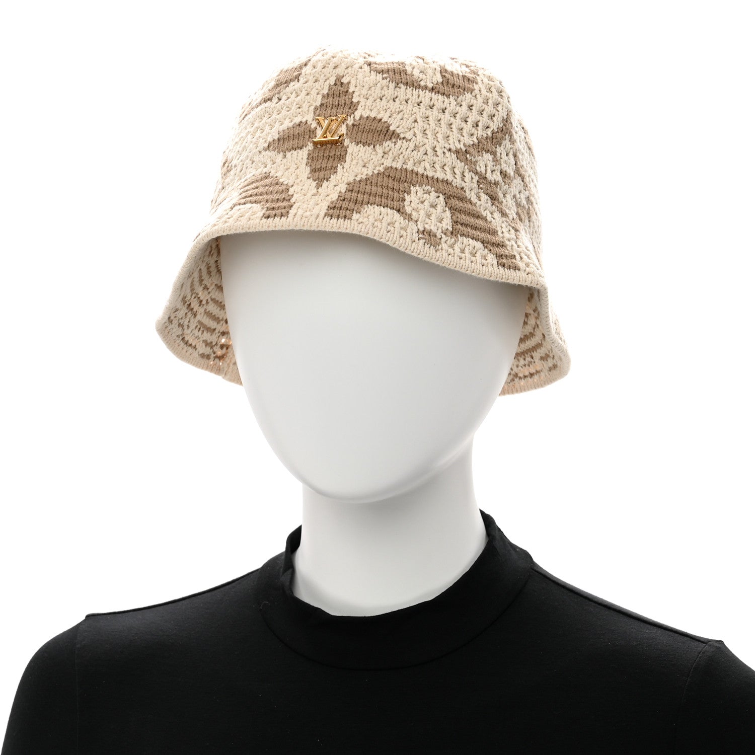 Louis Vuitton Knit Monogram Flowers LV Seaview Bucket Hat S Beige 2 of 9