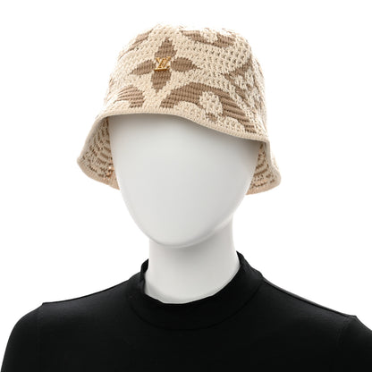 Louis Vuitton Knit Monogram Flowers LV Seaview Bucket Hat S Beige 2 of 9
