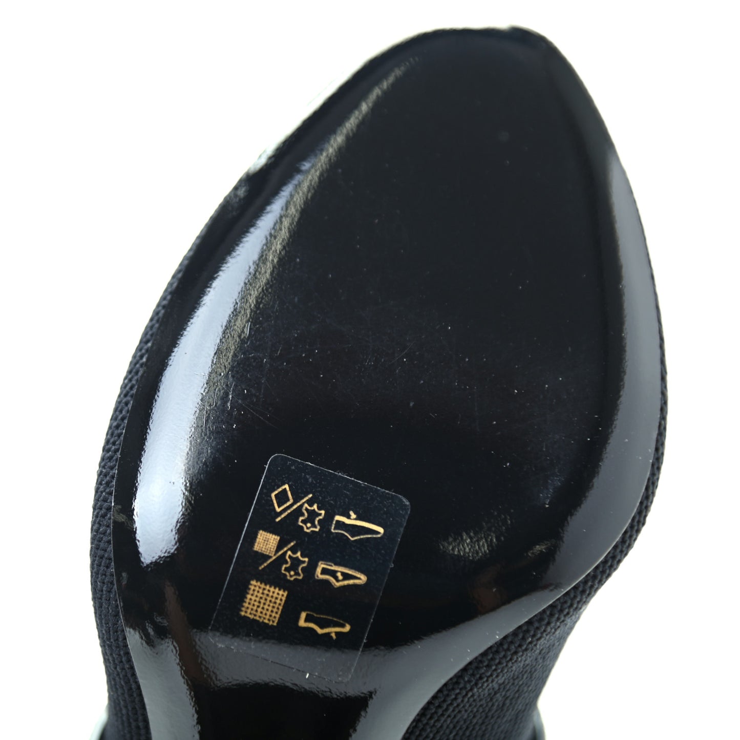 Monogram Stretch Fabric Silhouette Ankle Boots 36 Black