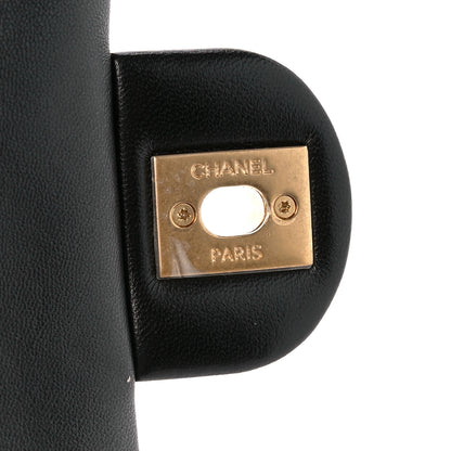 Chanel Shiny Lambskin Quilted Pearl Twist Mini Square Flap Black 6 of 11