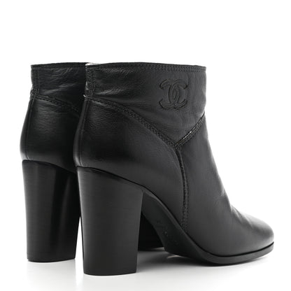 Chanel CC Ankle Boots 38 Black 4 of 12