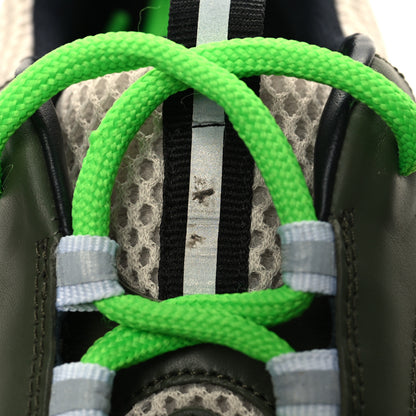Christian Dior Technical Mesh Calfskin Mens B22 Sneakers 42 Olive Green Black Grey White 9 of 9