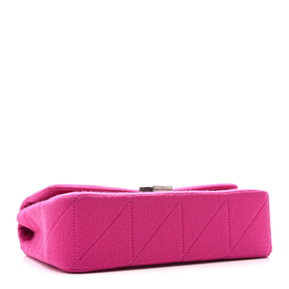 Saint Laurent Jersey Wool Patchwork Monogram Medium Jamie Baguette Magenta 4 of 11