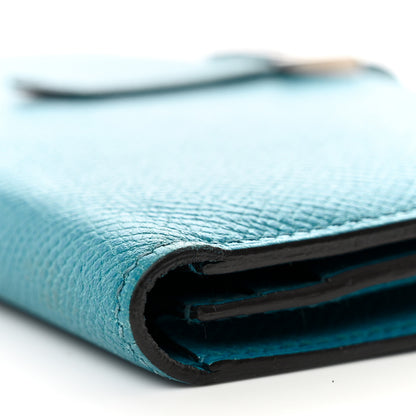 Hermes Epsom Bearn Gusset Wallet Bleu Izmir 8 of 9