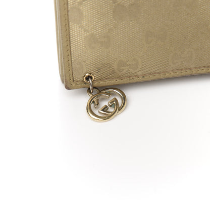 Gucci Imprime Monogram GG Pierce Chain Clutch Wallet Champagne 7 of 10