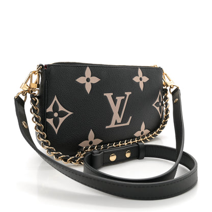 Louis Vuitton Empreinte Monogram Giant Multi Pochette Accessories Black Beige 3 of 9
