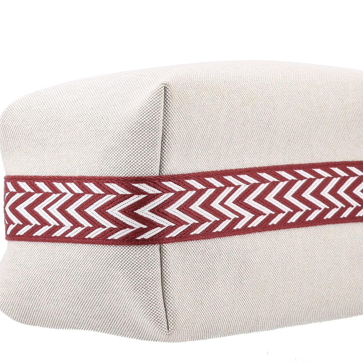 Hermes Canvas Large Bride-A-Brac Pouch Natural Rouge H 8 of 9