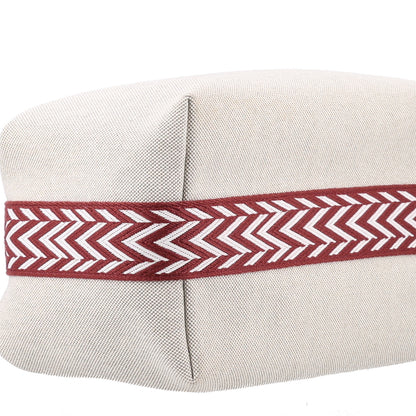 Hermes Canvas Large Bride-A-Brac Pouch Natural Rouge H 8 of 9