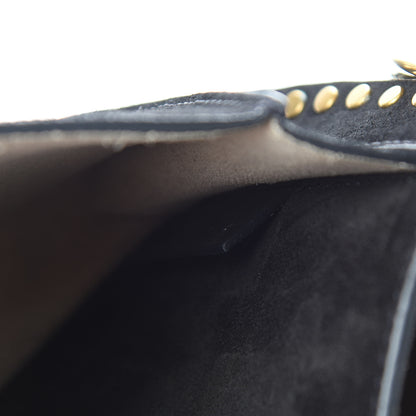 Chloe Suede Calfskin Braided Mini Hudson Shoulder Bag Black 7 of 12
