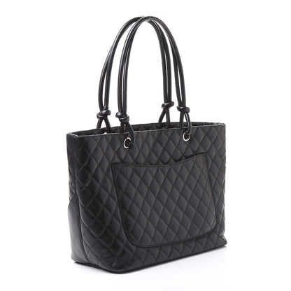 Chanel Calfskin Quilted Large Cambon Tote Black 2 of 14