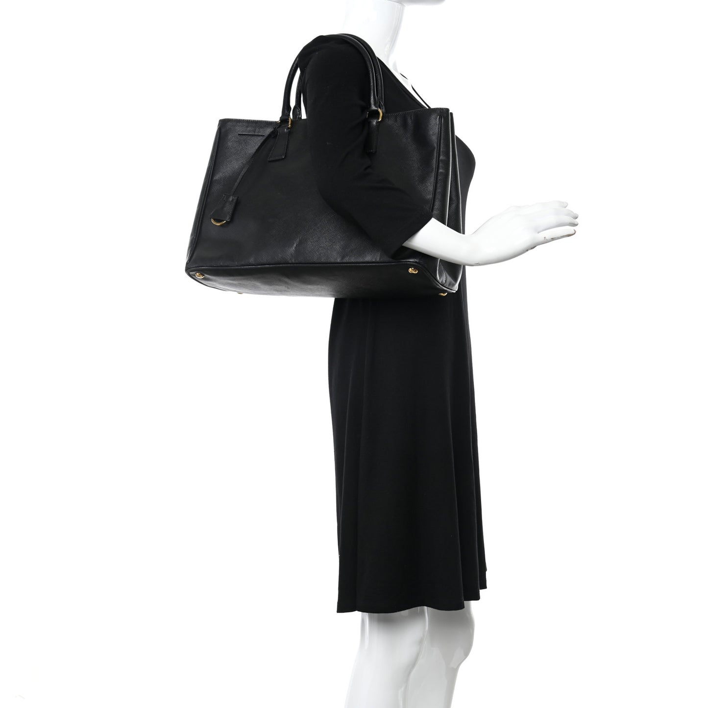 Saffiano Lux Large Tote Black