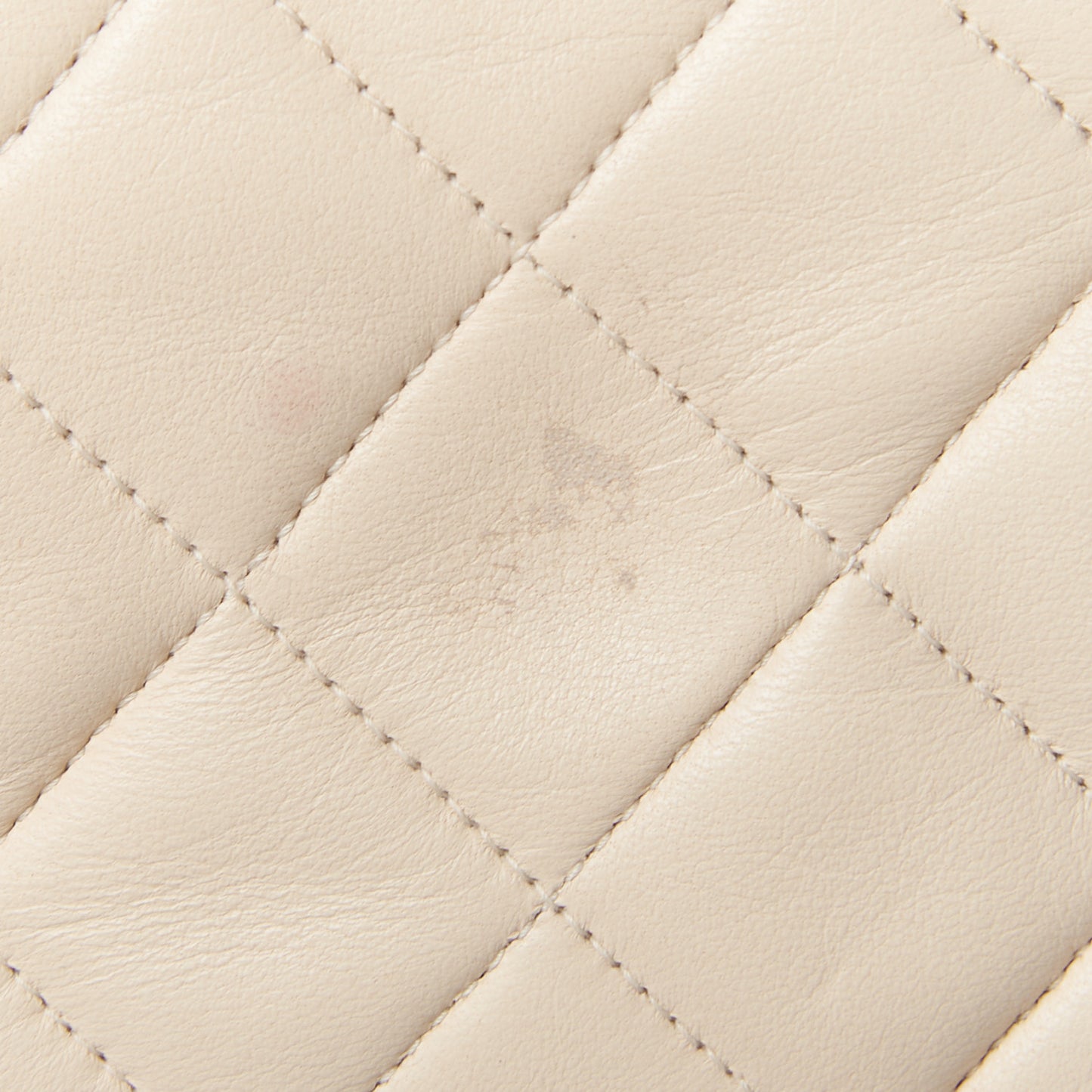 Lambskin Quilted Medium Double Flap Light Beige